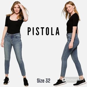 PISTOLA Arielle Skinny Jean Guthrie Blue Indigo Denim Mid Rise Jeans 32 Womens